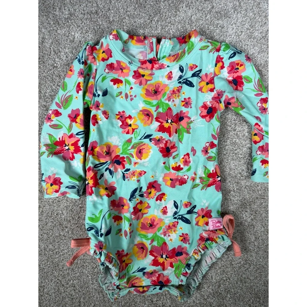 RuffleButts 12-18 Floral Bathing Suit